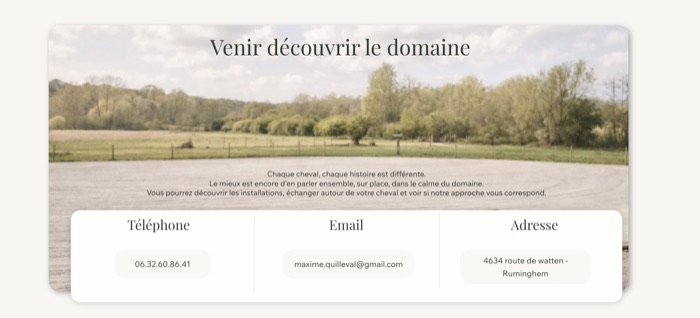 Détail du site Domaine d'Équi'Val