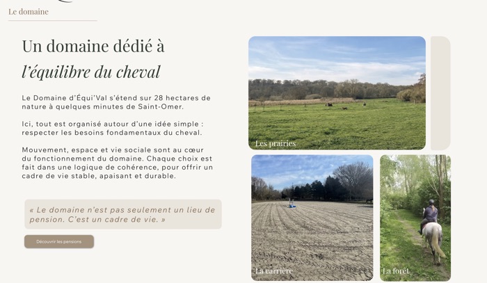 Détail du site Domaine d'Équi'Val