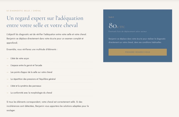 Détail du site Benjamin Mahieu